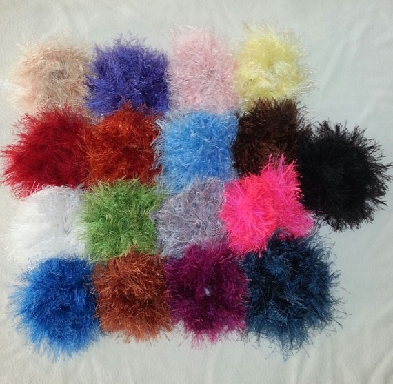 5 Fun Fur Hair Scrunchies Handmade NEW COLORS 17 To Choose From