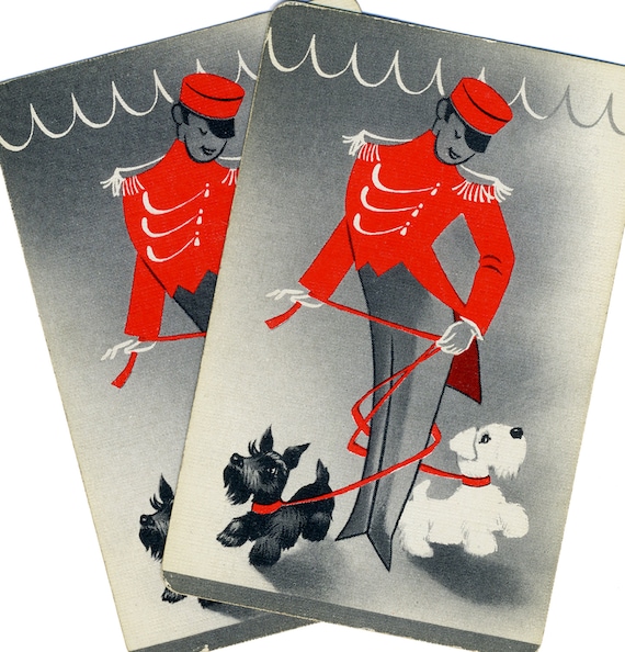 MULTI-TASKING (2) Vintage Single Swap Playing Cards Paper Ephemera Scrapbook