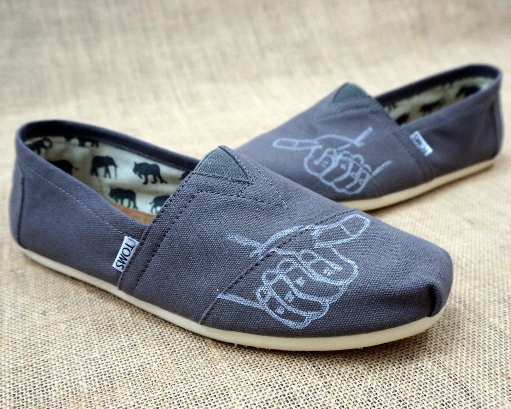 Men's Thumbs Up Custom TOMS Shoes