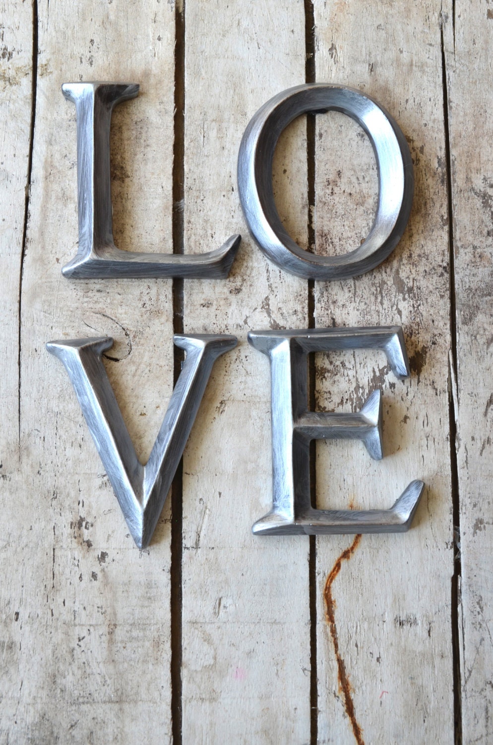 4 Wall Letters LOVE sign wall art decor vintage style