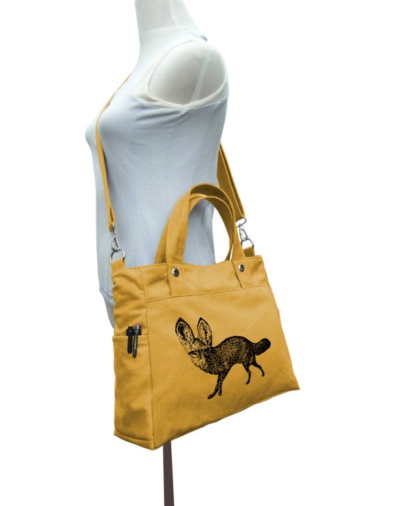 Yellow canvas messenger bag  shoulder bag  laptop bag  brief case ...