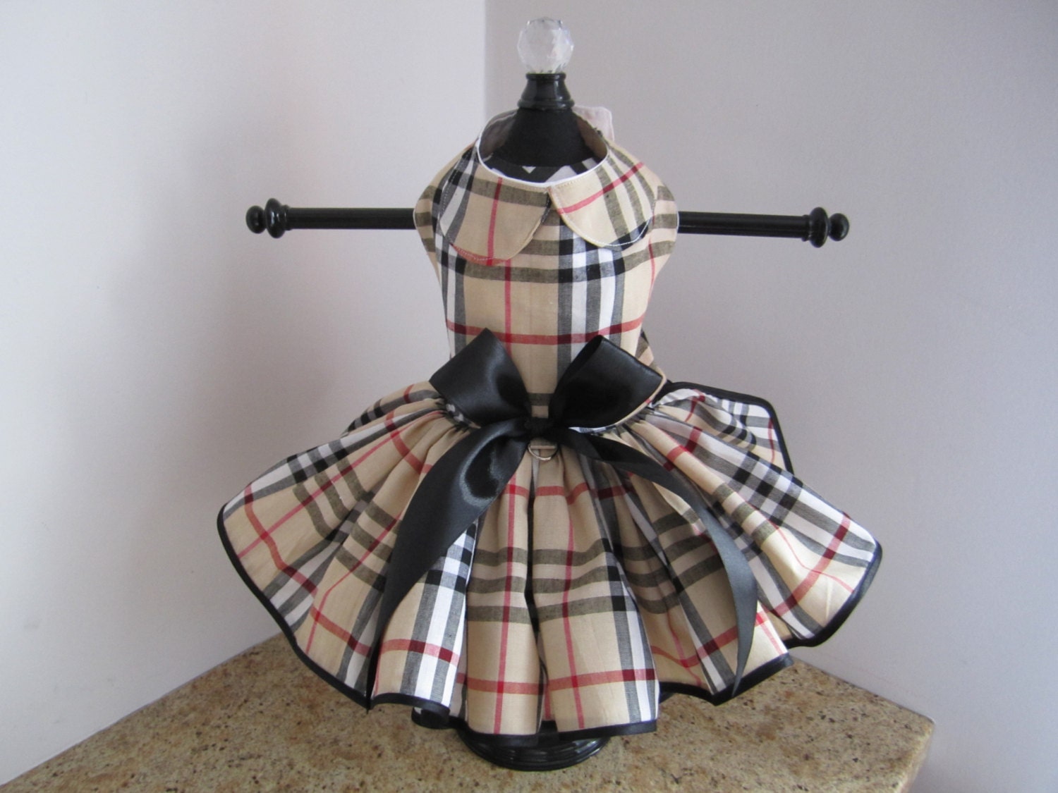Dog Dress Fasion Plaid