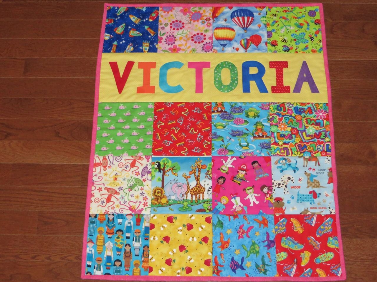 Baby Quilt Personalized with Name Boy or by FabricCreationsFran