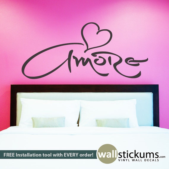 Items Similar To Amore Wall Decal Love Heart Removable Vinyl Wall Art   Il 570xN.709348520 92ln 