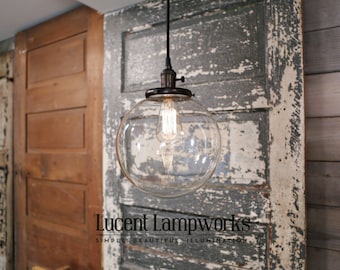 Clear Glass Globe Lighting - 10 Inch