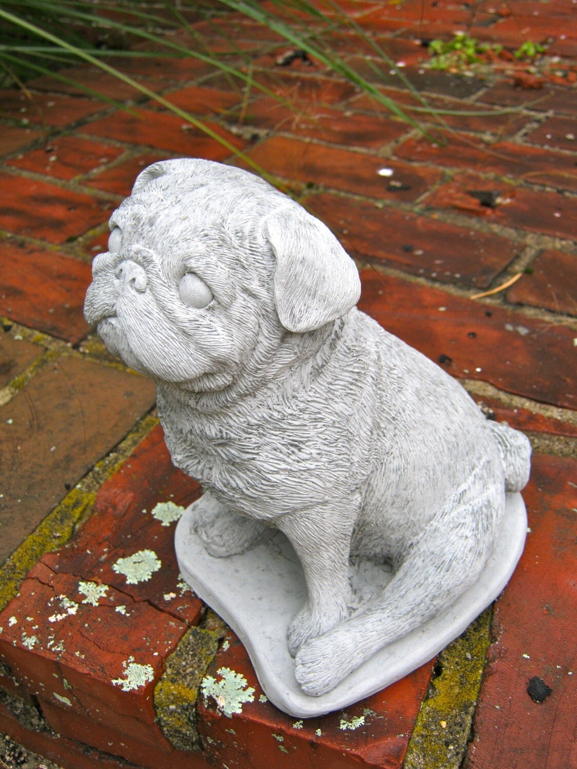 cement dog garden statues