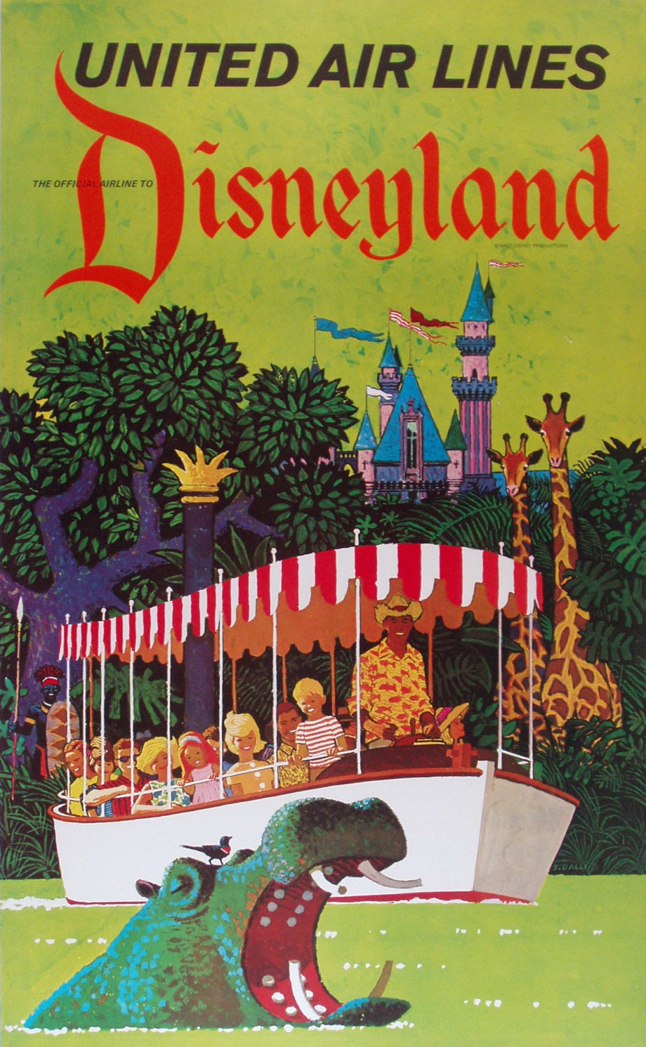 DISNEYLAND JUNGLE CRUISE Poster 24 x 36 Inch by mjbocanegra