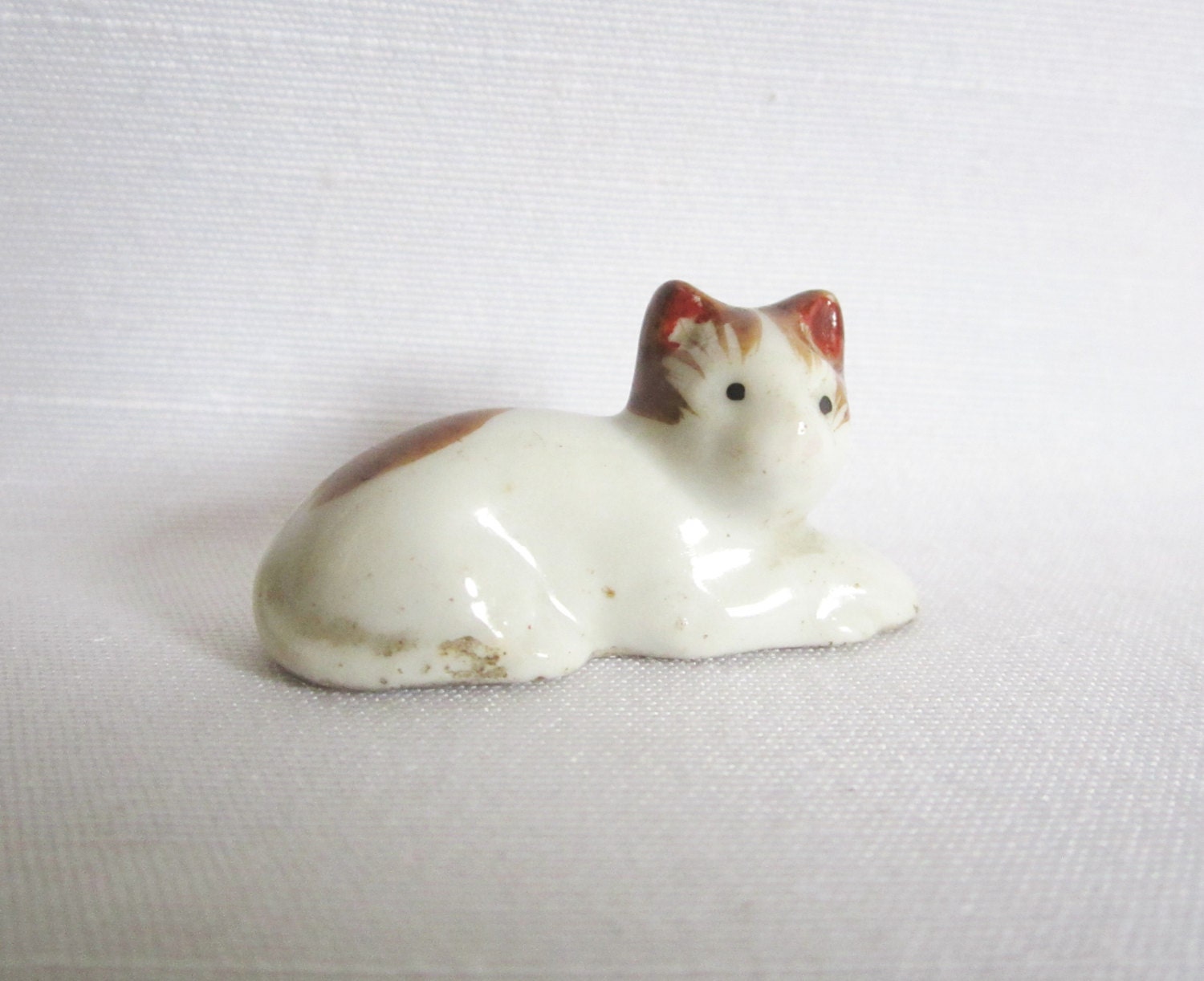 Vintage Cat Ceramic Figurine Made in Japan by plaidpearls on Etsy