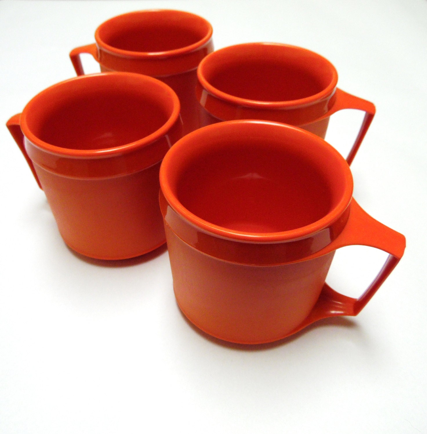 Aladdin Insulated Mugs Orange Cups Set of 4