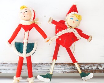 Vintage Christmas Elf Vintage Christmas Ornaments Christmas Elves