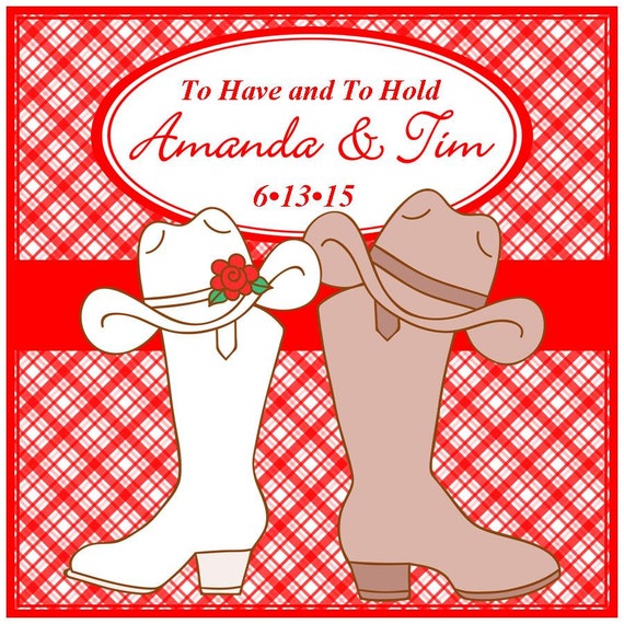 12 Western Wedding Tags for Favors or Gifts by pamperedmoments