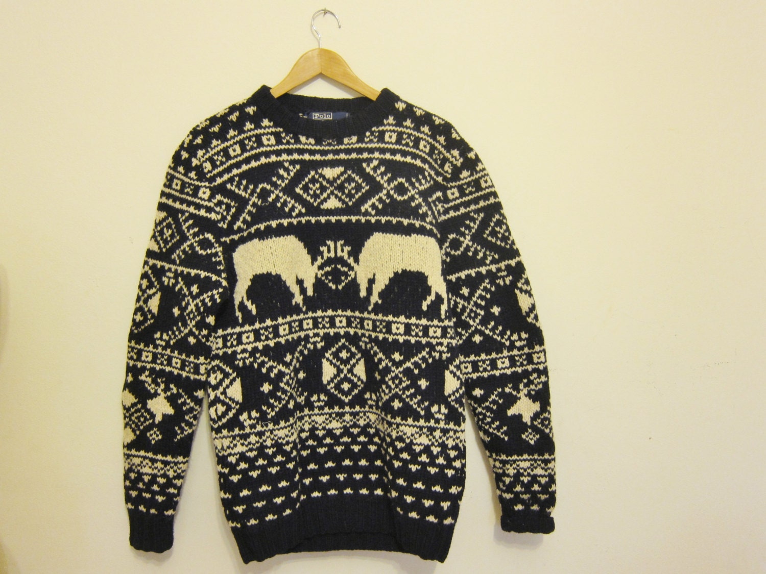 vintage ralph lauren christmas sweater