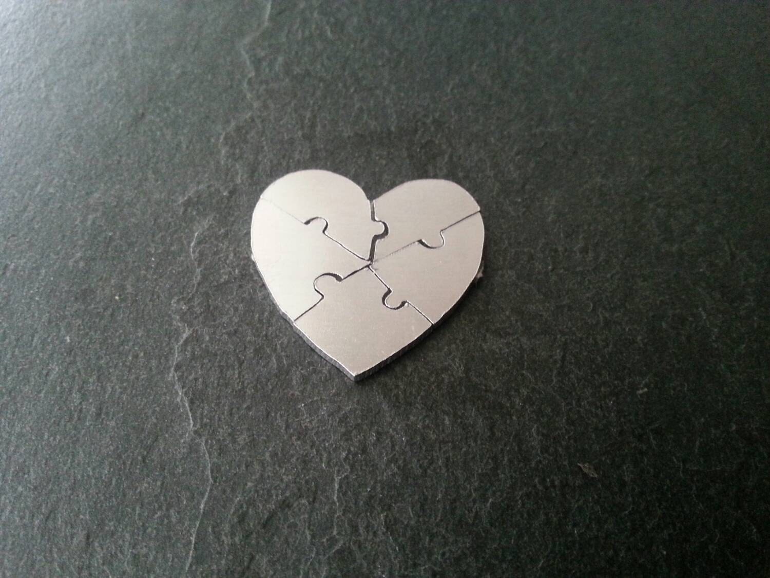 3 4 & 5 piece heart puzzle by TagsAndBlanks on Etsy