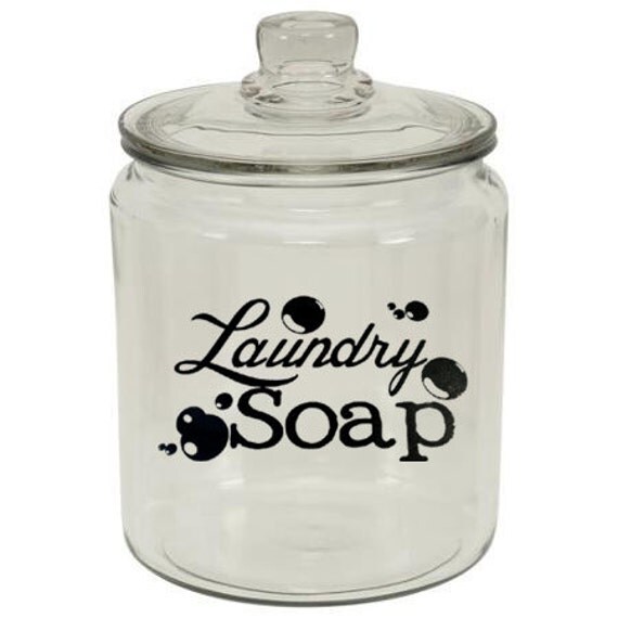 Laundry Soap Jar Decal ONLY vinyl lettering