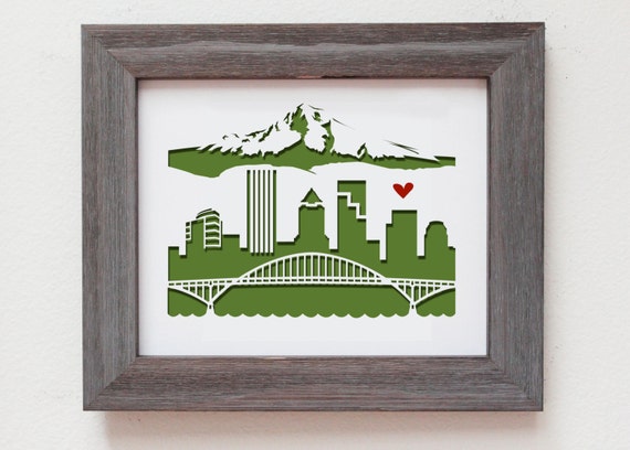 Portland, Oregon. Personalized Gift or Wedding Gift