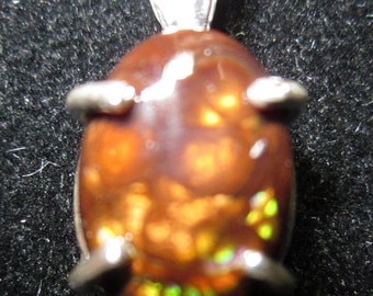 Opal, Boulder, in silver bezel 6.8ct