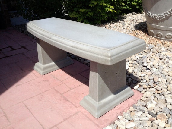 Items similar to Concrete Double Curved Bench - with matching legs on Etsy