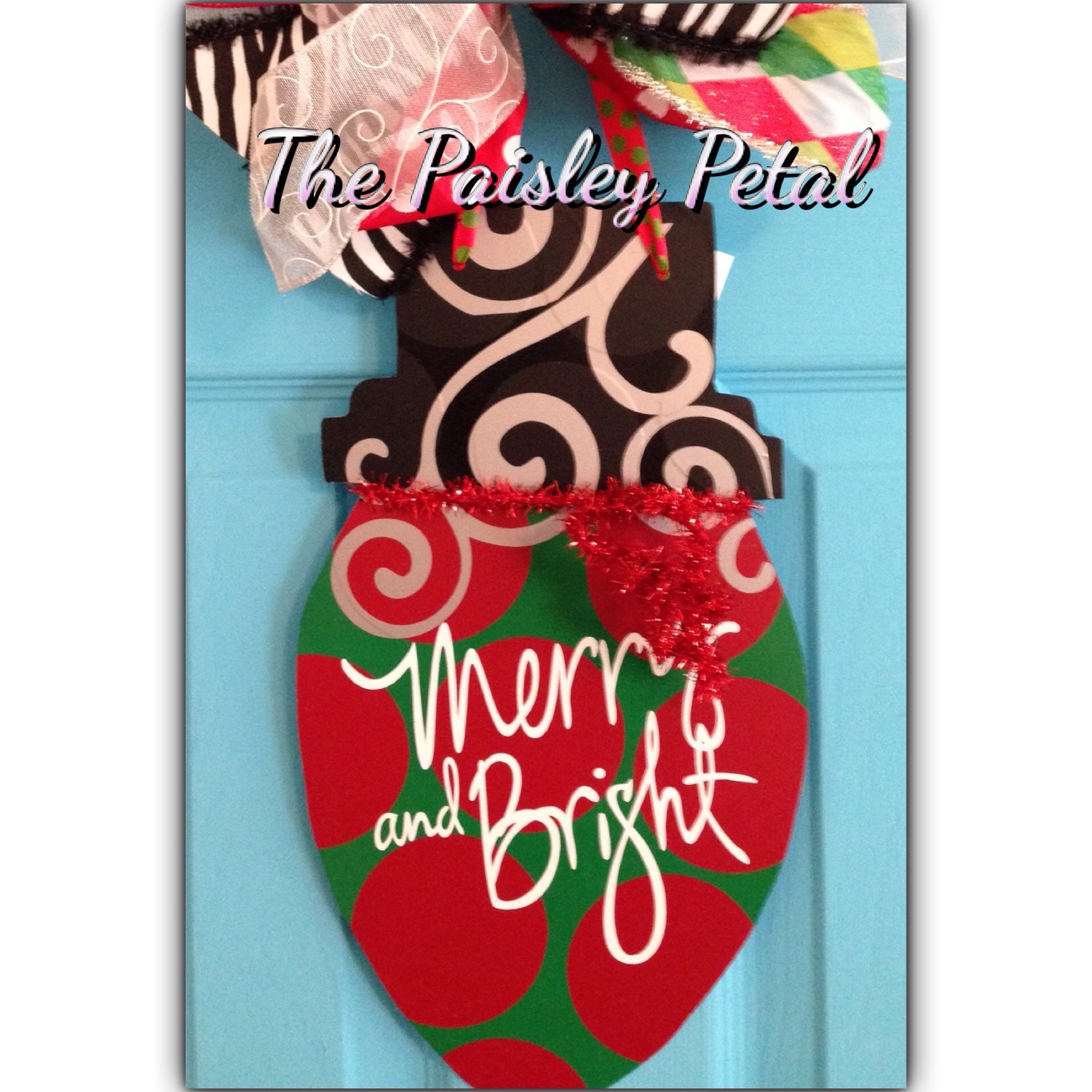 Christmas Light Bulb Door Hanger Christmas Decoration