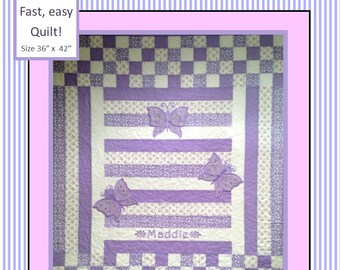 EASY Butterfly Baby Quilt Pattern