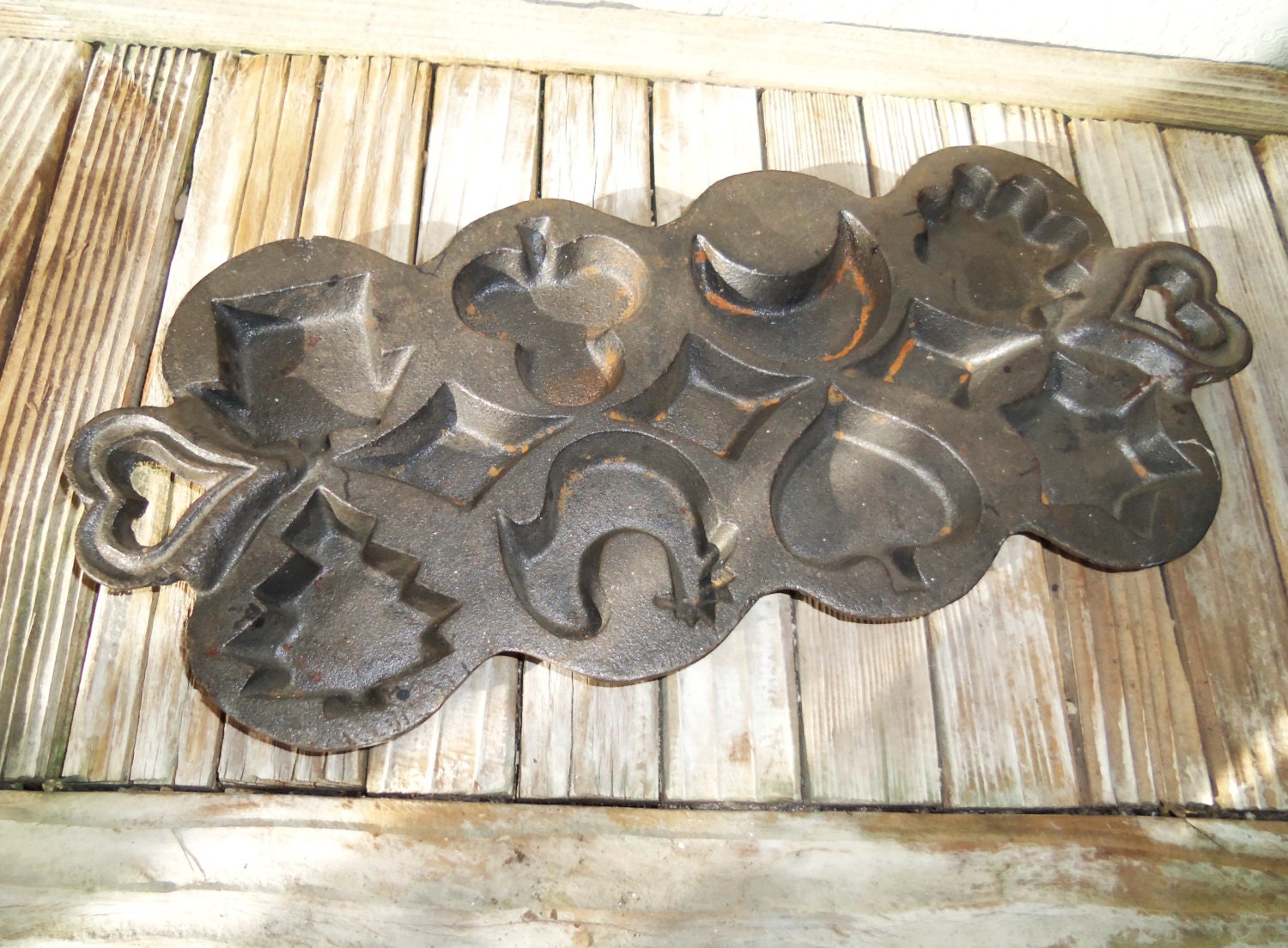 Vintage Cast Iron Candy Cookie Mold by NostalgicNuance on Etsy