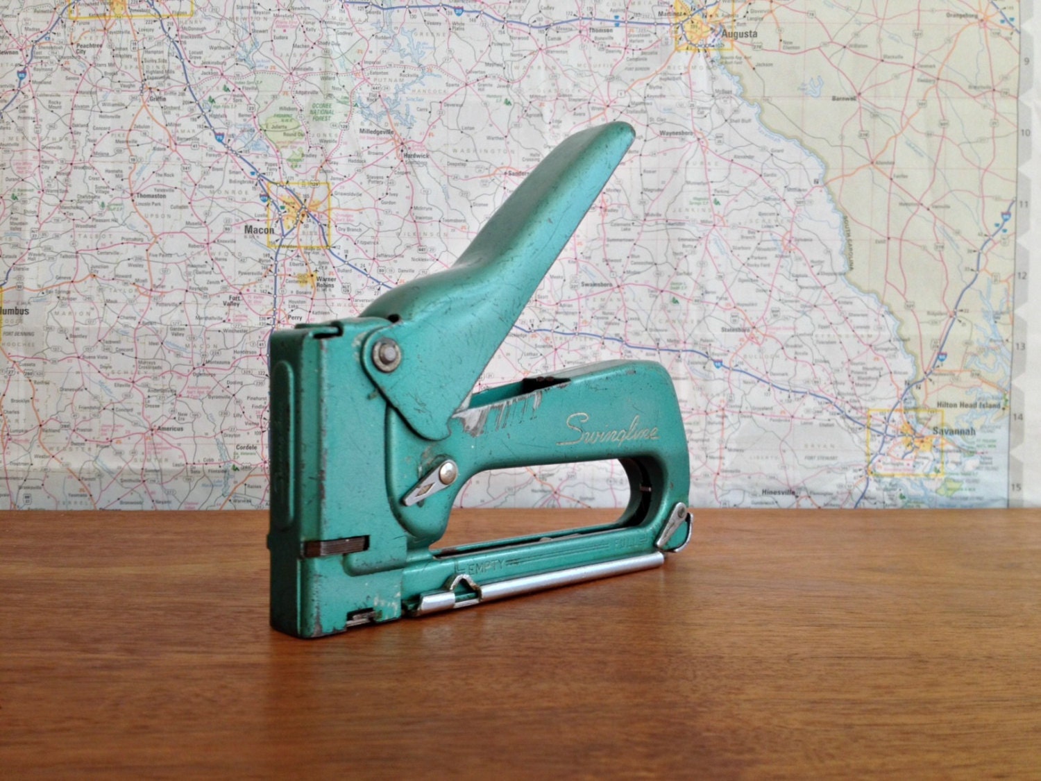 Jahrgang SWINGLINE 101 Tacker Hefter Staple Gun Türkis Grün