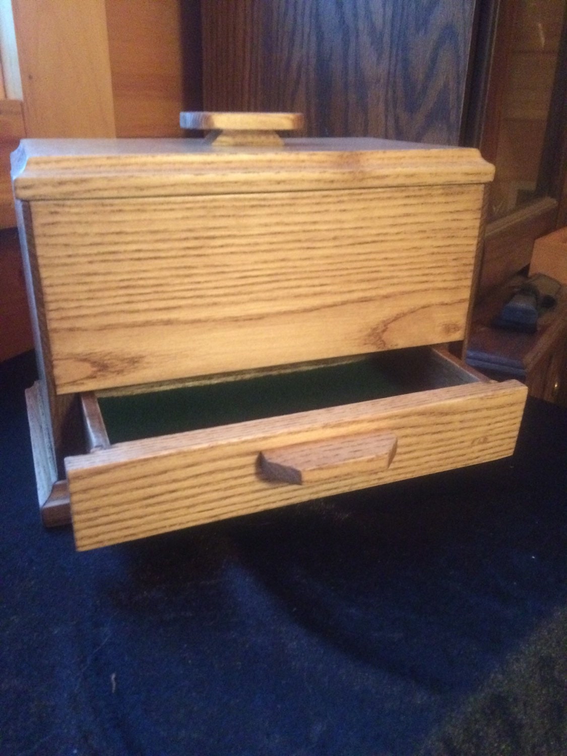 Wooden Jewelry Box Dividers Tray by FoxHillRusticWood on Etsy