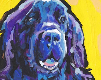 Labrador Retriever dog portrait art print of pop art yellow