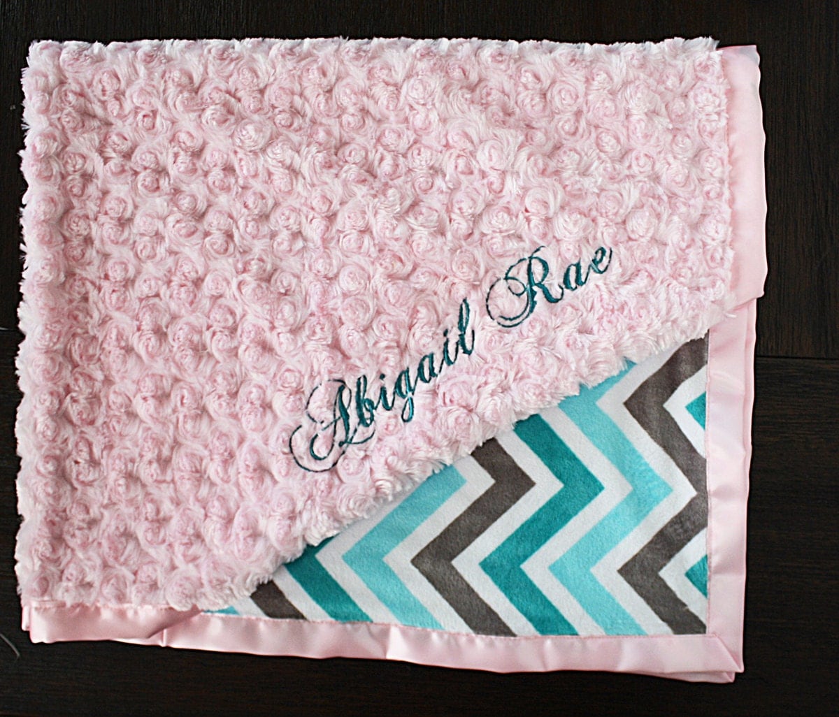 Embroidered Minky Blanket Blanket with name Baby Girl Baby