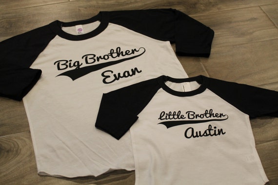 BIG brother LITTLE brother set Kid's by myeverydaydesign on Etsy