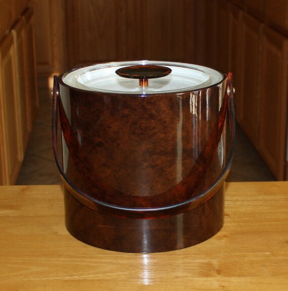 Vintage Briard Brown Ice Bucket by cocoandcoffeevintage