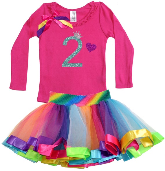 Girls 2nd Birthday Long sleeve Tutu Outfit 2nd by BubbleGumDivas