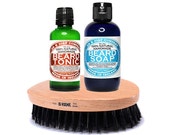 Beard Brush Set Beard Set Fathers Day Gift Gifts For Him Gift For Men BBS