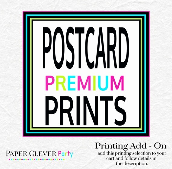 Printed postcard thank you for baby shower -- thank you cards -- premium digital postcard prints Il_570xn