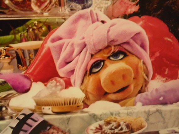 Vintage Miss Piggy Photograph Fantasy Calendar Bathroom Decor Wall Hanging