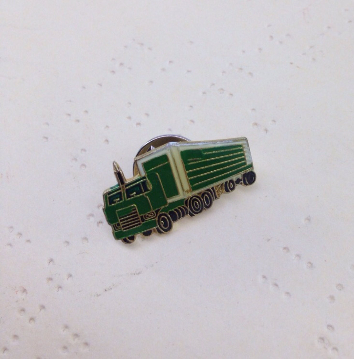 Semi truck lapel pin vintage mack truck hat pin trucker