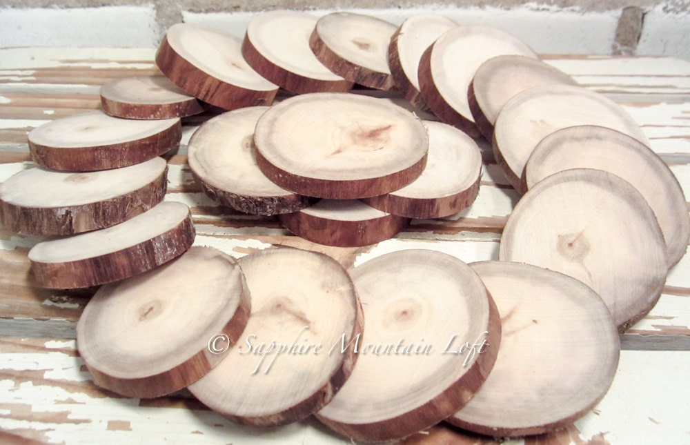 Wood Slices 120 Bulk Assorted Sizes by SapphireMountainLoft