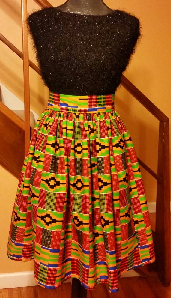 kente cloth maxi skirt