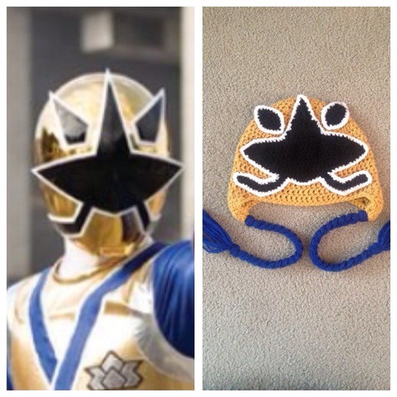 Gold Power Ranger Crochet Hat