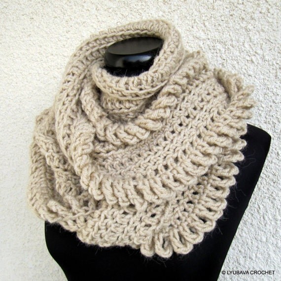 Crochet Scarf PATTERN-Circle Scarf-Chunky Scarf-Infinity