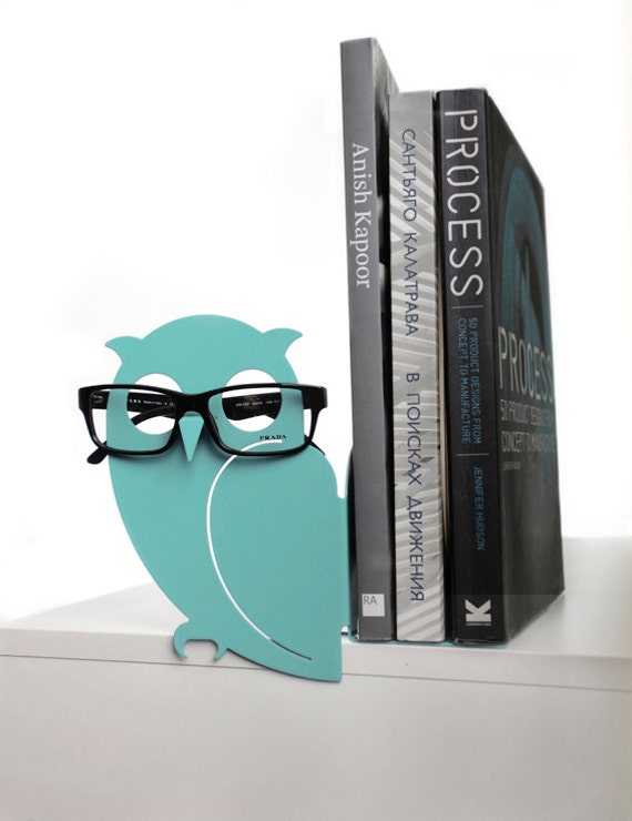 Mint Owl Bookend and Eyglasses Holder