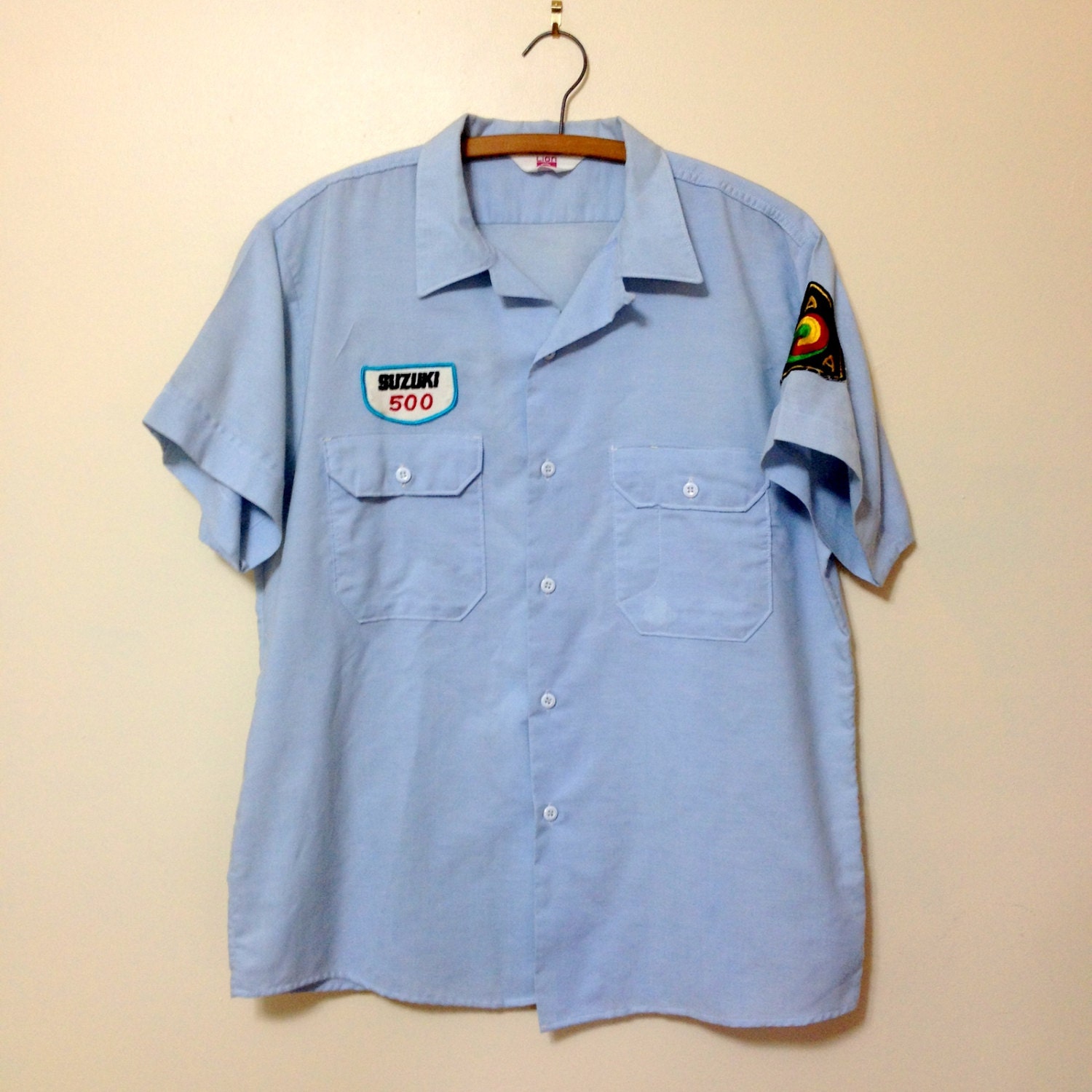 vintage work shirts with name patch