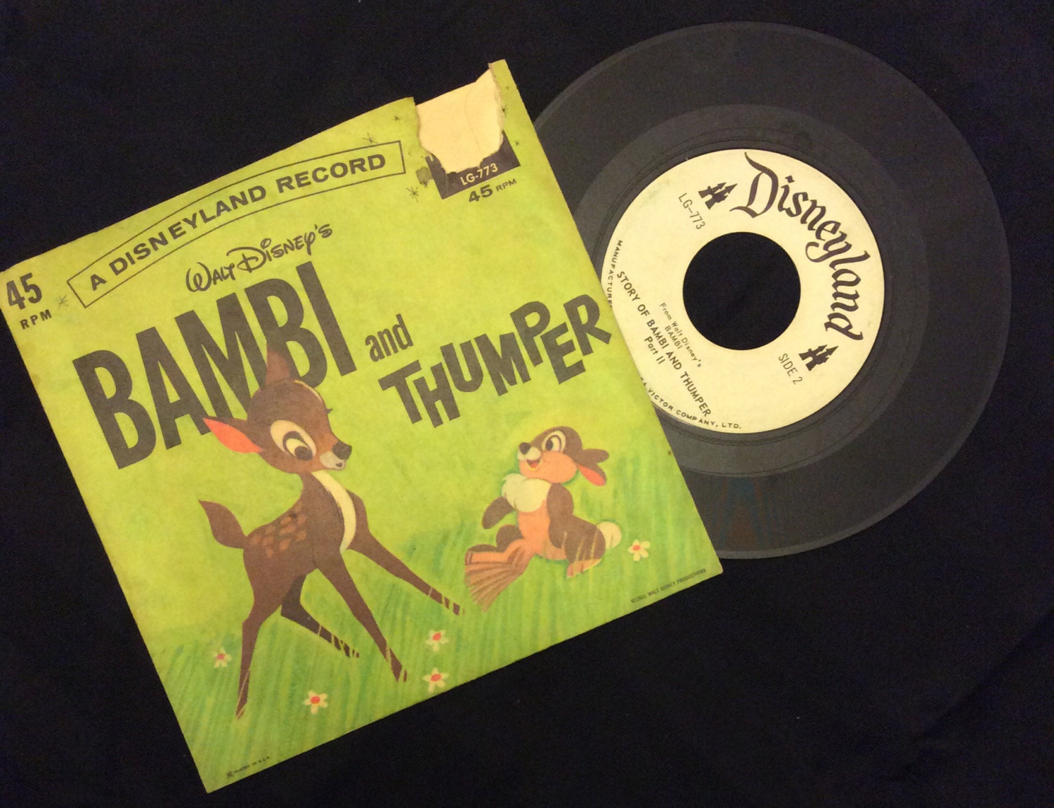 vintage Tunes ... BAMBI and THUNDER 45 RECORD in Sleeve ...