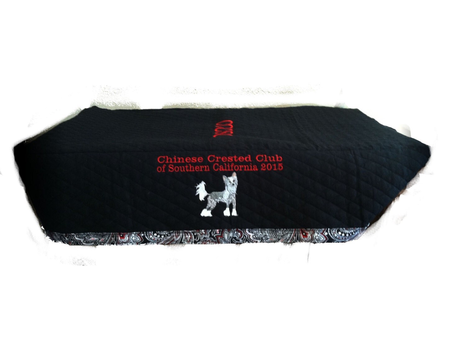 18 x 30 inch Custom Embroidered Grooming table covers