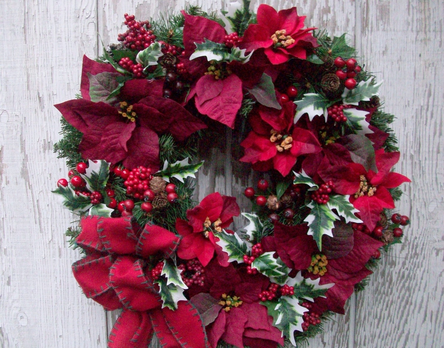 holiday d 233 cor red poinsettia wreath country christmas holiday d 233 cor red poinsettia wreath country christmas