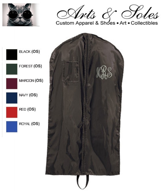 Personalized Embroidered Monograms Garment Bag by Arts and Soles