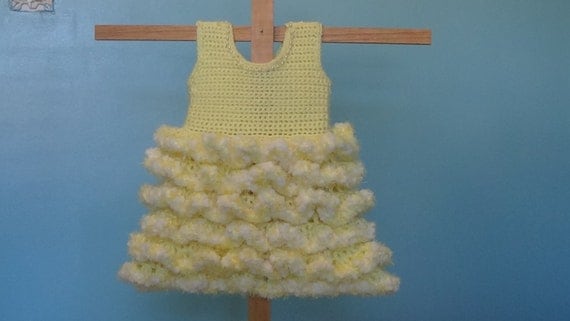 Newborn Ruffle Yellow Dress Pattern  Newborn to 3T Easy