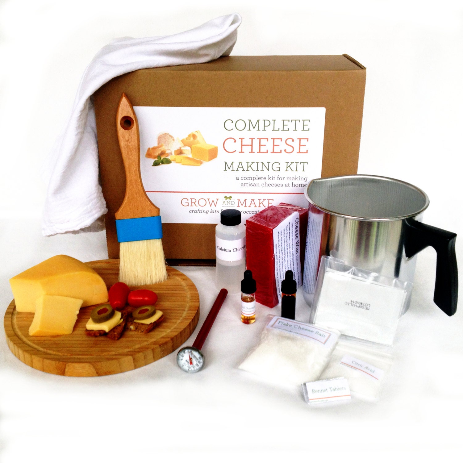 Complete Cheese Making Kit Make goat chevre paneer by GrowandMake