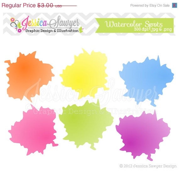 50% OFF- INSTANT DOWNLOAD, art clip art, paint clipart, splatter brush for personal and commercial use, scrapbooking, invitations Il_570xn