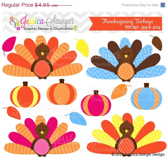 80% OFF - INSTANT DOWNLOAD, thanksgiving turkeys, turkey clipart, for commercial use, personal use, invites, cards, scrapbooking Il_570xn