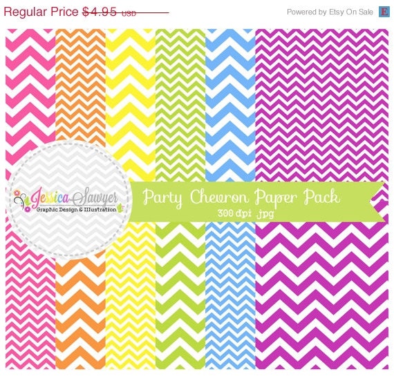 80% OFF - INSTANT DOWNLOAD - chevron digital paper pack, zig zag background, chevron printable papers for inviations, web design, scrapbook Il_570xn